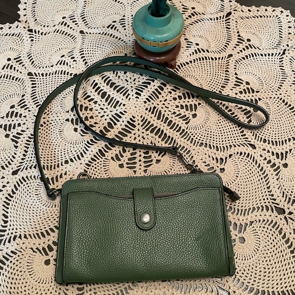 COACH MESSENGER BAG HANDBAG WITH POP-UP POUCH SURPLUS PEBBLE LEATHER - Picture 3 of 11